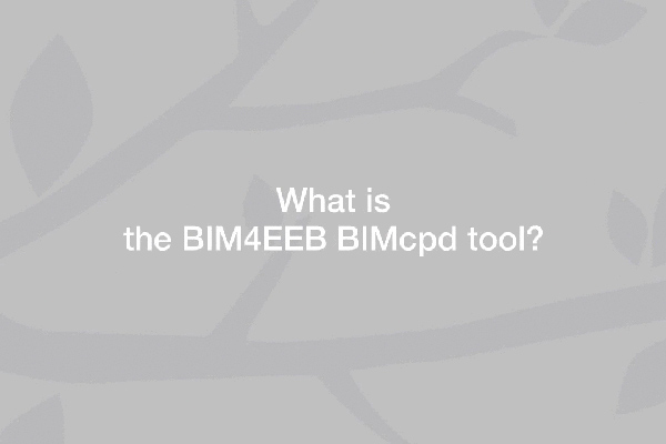 BIM4EEB-BIMcpd tool