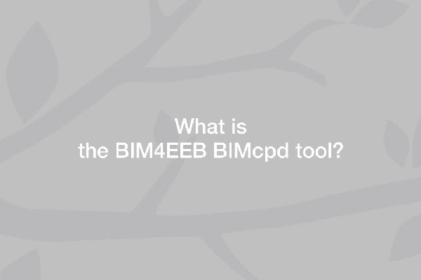 BIM4EEB-BIMcpd tool